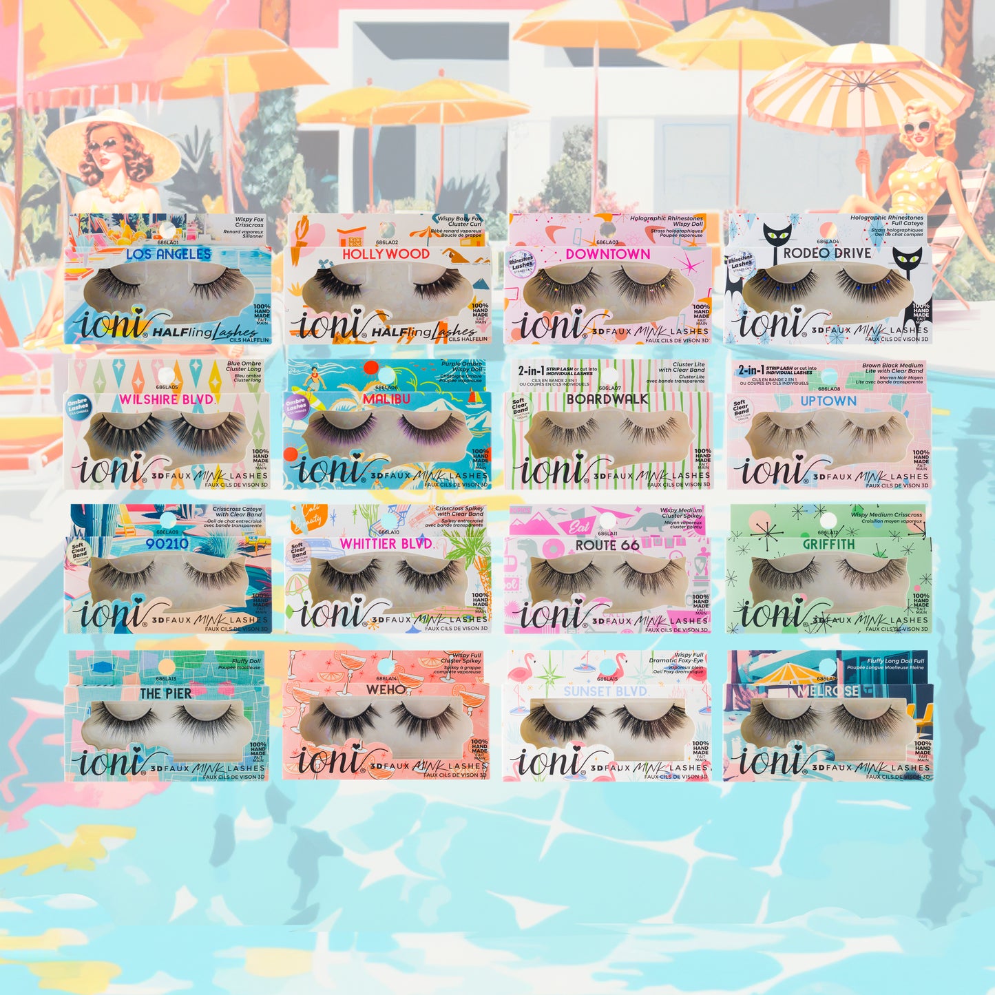 IONI Lash Angeles Full Bar (96 pcs)